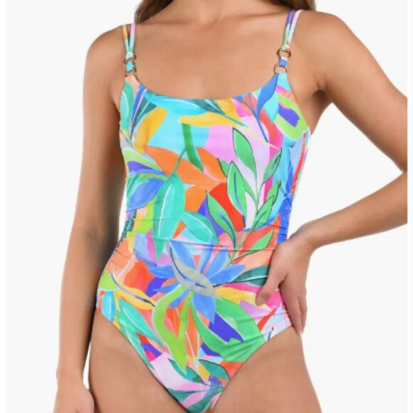 La Blanca Tropi-Flage Swimsuit | Size 8 - Picture 6 of 12